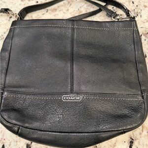 Coach Black Leather Shoulder Bag